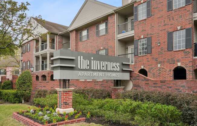 Property sign at Inverness in Houston, Tx
