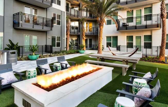Anchor Riverwalk Community Pool Courtyard with Fire Pits
