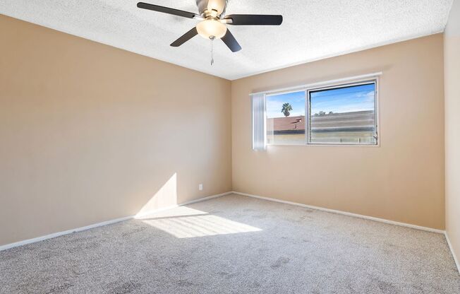 Ceiling fan in two bedroom Los Angeles Apartment