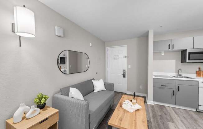 Studio Domain Apartments in Austin, Texas Model Living Room