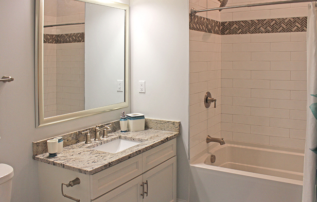 Large Soaking Tub In Bathroom at Residences at Halle, Cleveland, OH, 44113