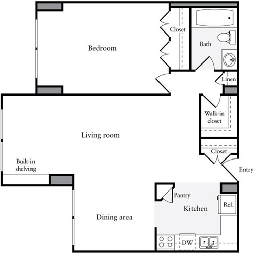 1 bed, 1 bath, 706 sqft, $2,801