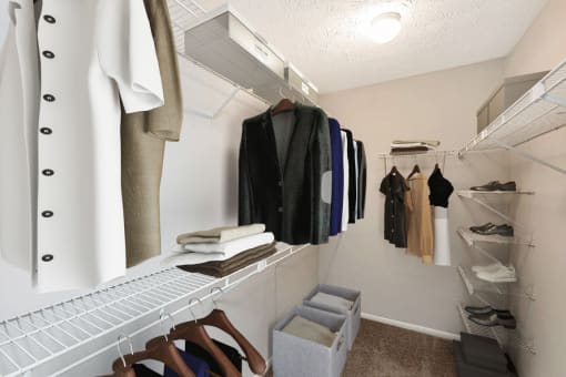 Walk-In Closets And Dressing Areas at Edgemont Apartments, PRG Real Estate, Greenville, SC, 29615