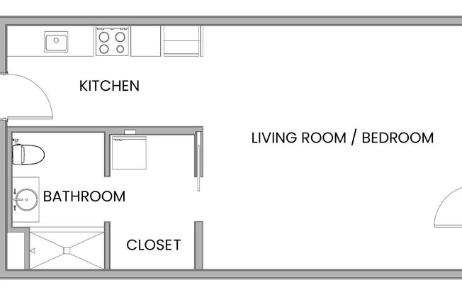 Studio, 1 bath, 463 sqft, $3,499, Unit 205