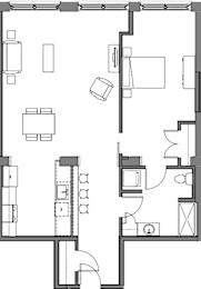 1 bed, 1 bath, 1,073 sqft, $2,645