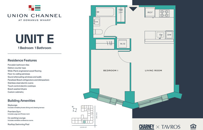 1 bed, 1 bath, $4,450, Unit 6E