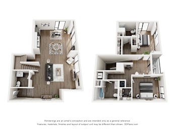 2 beds, 2.5 baths, 1,586 sqft, $3,100