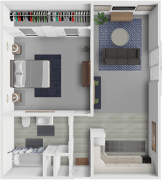 1 bed, 1 bath, 690 sqft, $940