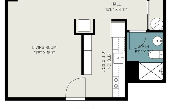 Studio, 1 bath, $1,350, Unit Apt 402