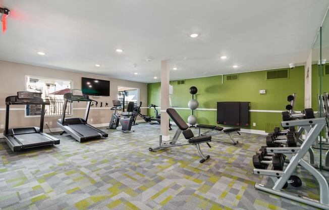 Community fitness center with equipment