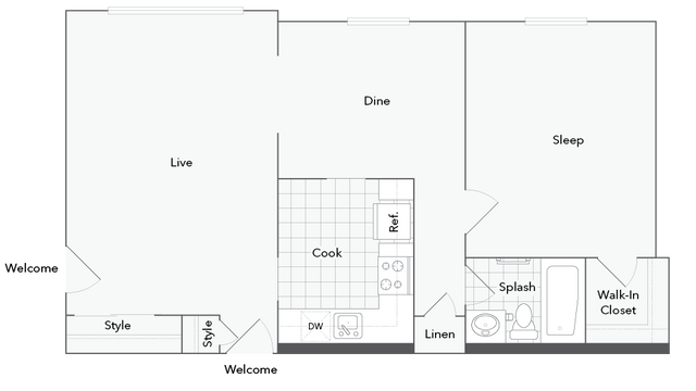 1 bed, 1 bath, 730 sqft, $2,705
