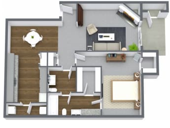 1 bed, 1.5 baths, 929 sqft, $1,175