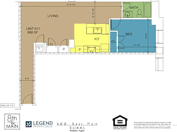 1 bed, 1 bath, 888 sqft, $1,619