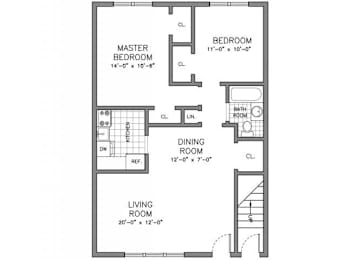 2 beds, 1 bath, $2,490