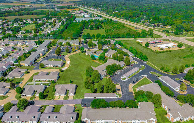 Aerial View Of Knoxville Pointe Apartment Community