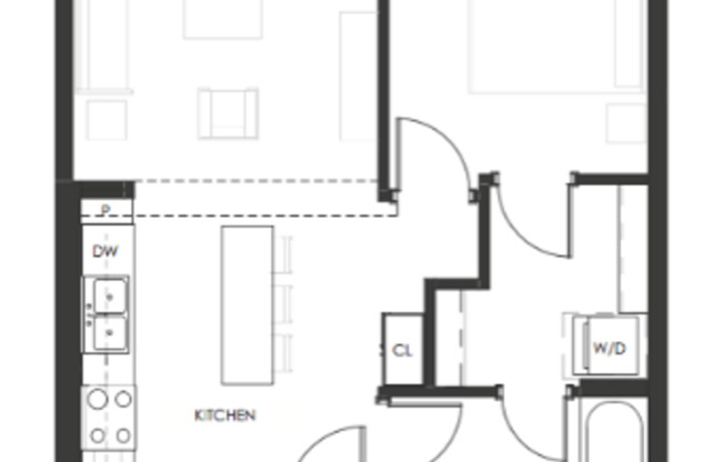 1 bed, 1 bath, 710 sqft, $1,545, Unit 208