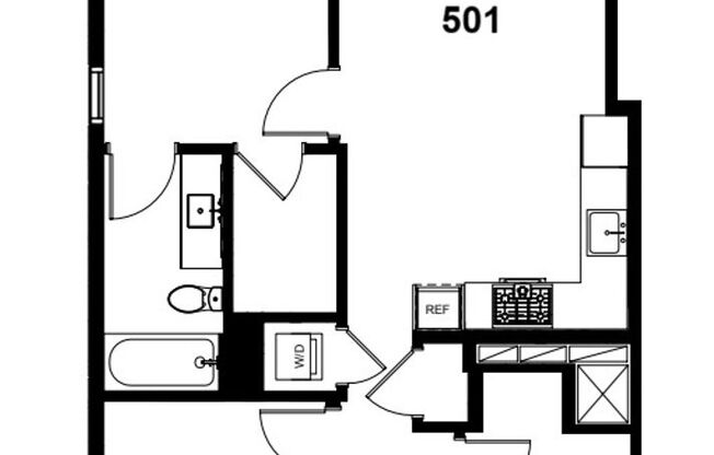 2 beds, 2 baths, 867 sqft, $3,995, Unit 501