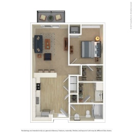 1 bed, 1 bath, 730 sqft, $1,710