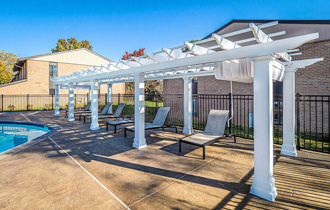 Poolside Relaxing Area at The Lakes, Allentown, PA, 18104