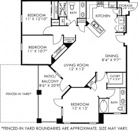 3 beds, 2 baths, 1,332 sqft, $2,244