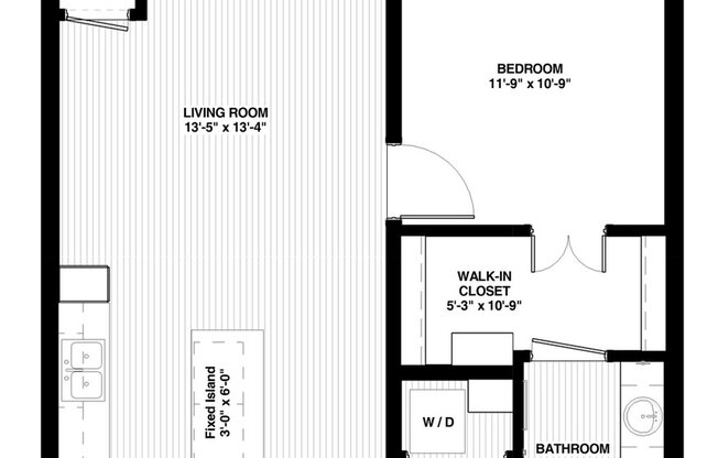 1 bed, 1 bath, 752 sqft, $1,958