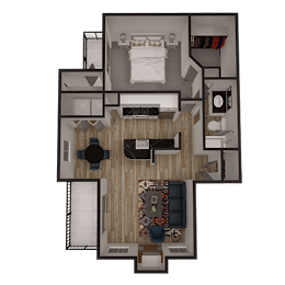 1 bed, 1 bath, 768 sqft, $1,308