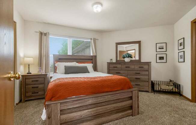 Bedroom with Plush Carpeting