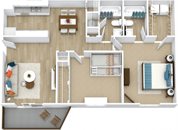 2 beds, 2 baths, 871 sqft, $1,549