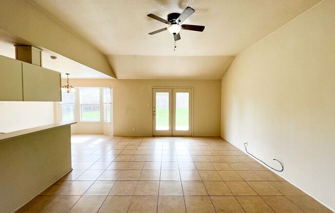 Available NOW!!!! Gorgeous 4 bedroom, 2 bath, 2 car garage home. The garage has a garage door opener. Large living area, dining, full kitchen with plenty of counter space and storage. Laundry room is located off the kitchen area. This home has tiled floor