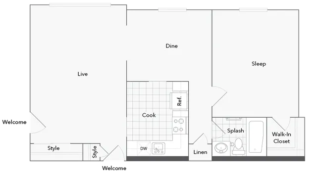 1 bed, 1 bath, 730 sqft, $2,269