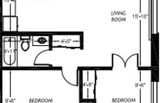 2 beds, 1 bath, 648 sqft, $2,195, Unit 205