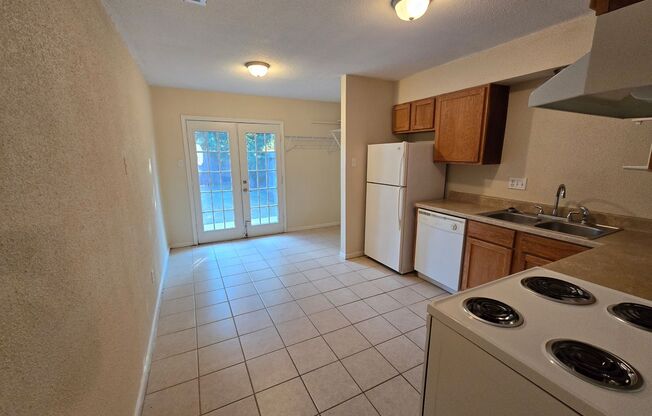 College Station -2 Bedroom 1 Bath duplex, the unit has a fenced yard, yard maintenance