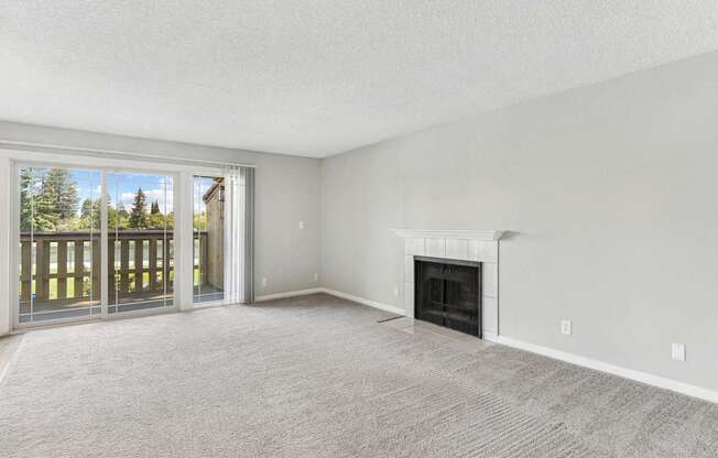 a room with a lot of upside down umbrellas and a window at Summerwood Apartments, Santa Clara