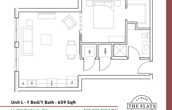 1 bed, 1 bath, 659 sqft, $1,760, Unit 227