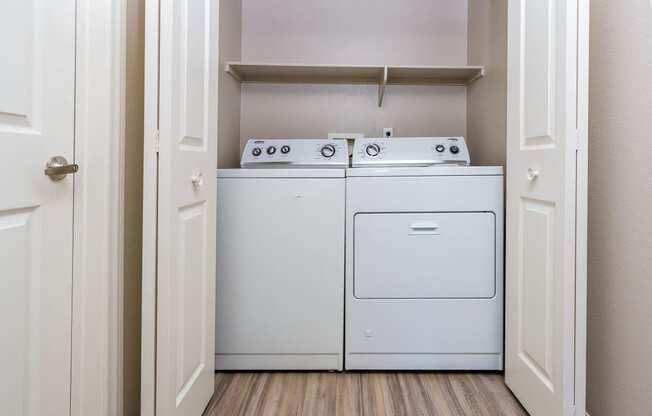 our apartments offer a laundry room with a washer and dryer