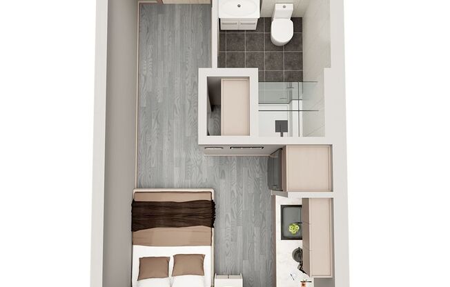 Studio, 1 bath, 203 sqft, $795, Unit Z-522