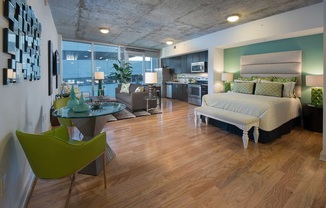 Homes at Skyhouse Channelside are studio, one, two or three bedrooms and all include floor to ceiling windows.