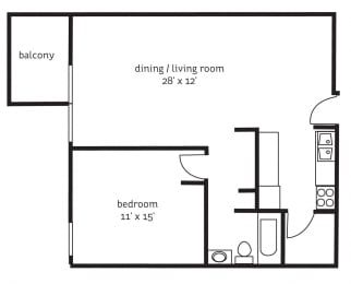 1 bed, 1 bath, 760 sqft, $1,275