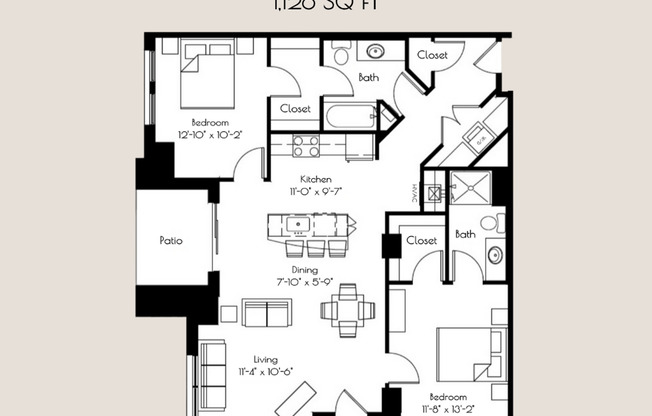 2 beds, 2 baths, 1,126 sqft, $2,150, Unit 8310 Globe Drive - 122