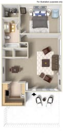 1 bed, 1 bath, 733 sqft, $2,350
