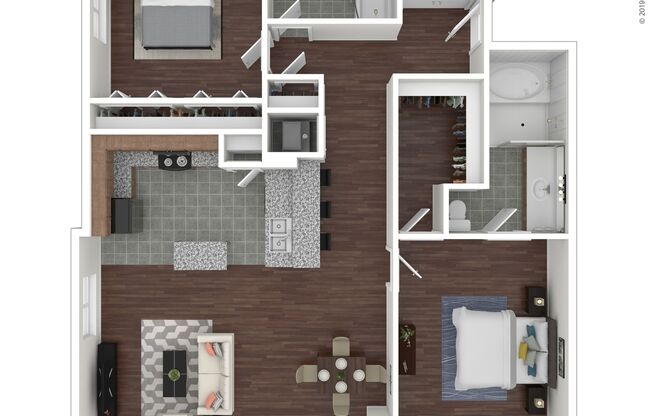 2 beds, 2 baths, 1,267 sqft, $3,255