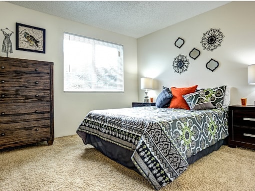 Comfortable Bedroom at Sunset Park Apartments, Seattle, Washington