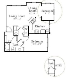 1 bed, 1 bath, 794 sqft, $1,111