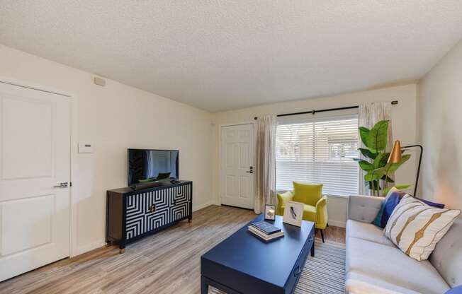 Model Home Living Room at Canyon Terrace Apartments, Folsom, California