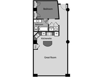 1 bed, 1 bath, 828 sqft, $1,838