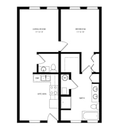 1 bed, 1.3 baths, 830 sqft, $1,355