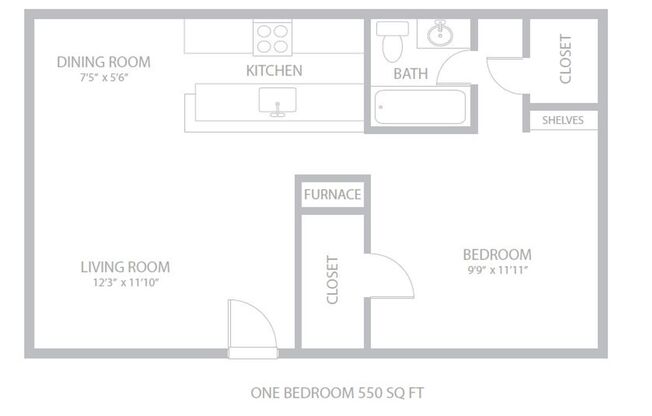 1 bed, 1 bath, 550 sqft, $1,175, Unit MKEA-102