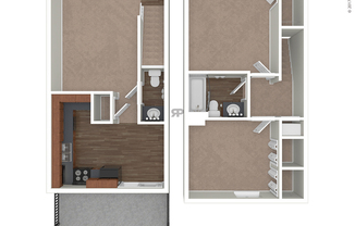 The Lexington: Beds - 2: Baths - 1.5: SqFt Range - 932 to 932