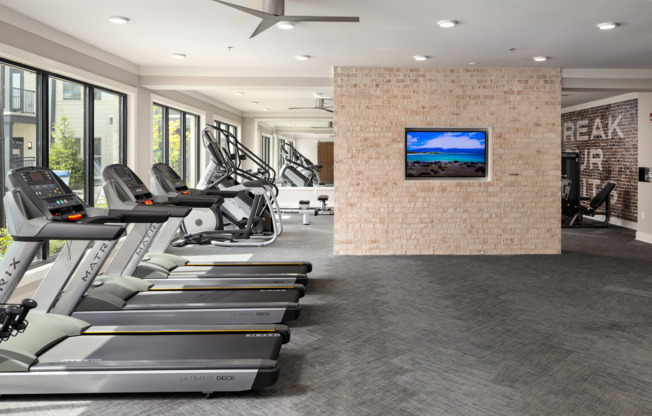 Fitness Center treadmills and tv