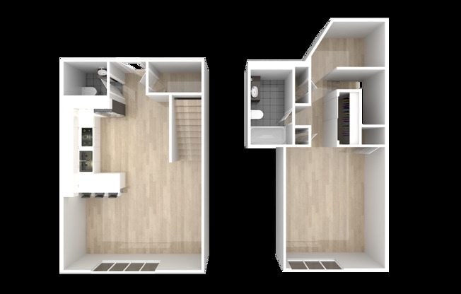 1 bed, 1.5 baths, $1,650, Unit 4-3B